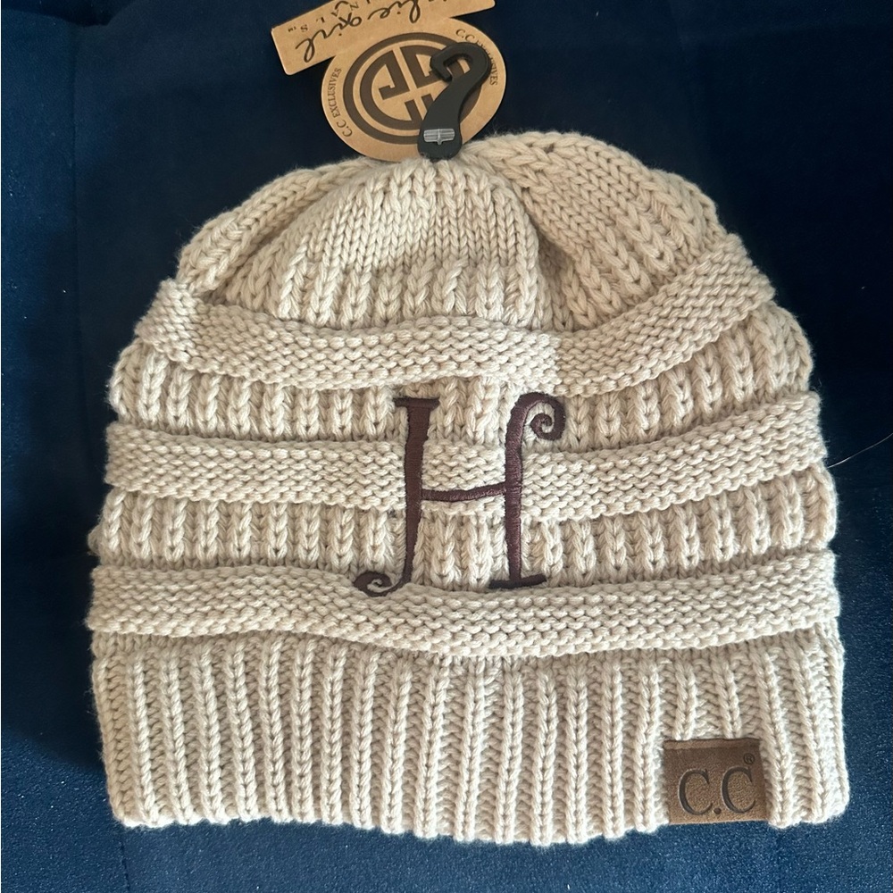 C.C girlie girl monogrammed (H) beanie